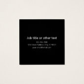 Stijlvolle bewerkbare moderne retronaam (of andere vierkante visitekaartjes (Achterkant)