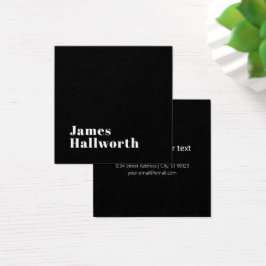 Stijlvolle bewerkbare moderne retronaam (of andere vierkante visitekaartjes