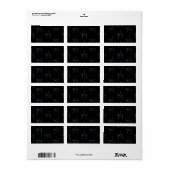 Stijlvolle bewerkbare moderne tegel initials etiket (Full Sheet)
