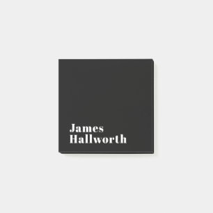Stijlvolle bewerkbare retro moderne naam (of ander post-it® notes