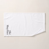 Stijlvolle bewerkbare retro moderne tekst | Grijs Bad Handdoek (Handdoek)