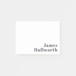 Stijlvolle bewerkbare retro moderne tekst Grijs Post-it® Notes