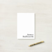Stijlvolle bewerkbare retro moderne tekst | Grijs Post-it® Notes (Op bureau)