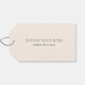 Stijlvolle bewerkbare Sjabloon | Gebroken wit en d Cadeaulabel (Achterkant Horizontaal)
