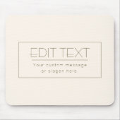 Stijlvolle bewerkbare Sjabloon | Gebroken wit en d Muismat (Voorkant)