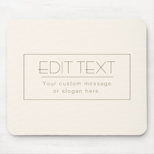 Stijlvolle bewerkbare Sjabloon | Gebroken wit en d Muismat (Voorkant)