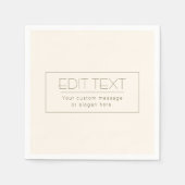 Stijlvolle bewerkbare Sjabloon | Gebroken wit en d Servet (Voorkant)