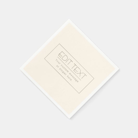 Stijlvolle bewerkbare Sjabloon | Gebroken wit en d Servet (Hoek)