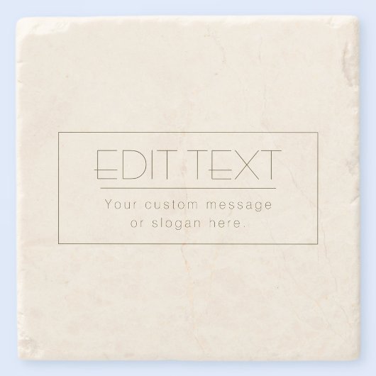 Stijlvolle bewerkbare Sjabloon | Gebroken wit en d Stenen Onderzetter