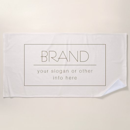 Stijlvolle bewerkbare Sjabloon | Gebroken wit en d Strandlaken (Voorkant)