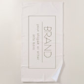 Stijlvolle bewerkbare Sjabloon | Gebroken wit en d Strandlaken (Voorkant)