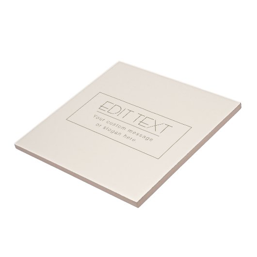 Stijlvolle bewerkbare Sjabloon | Gebroken wit en d Tegeltje (Zijkant)