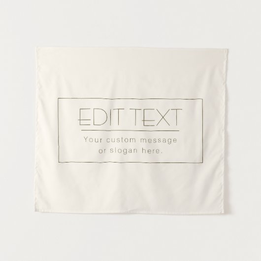 Stijlvolle bewerkbare Sjabloon | Gebroken wit en d Wandkleed (Voorkant (horizontaal))