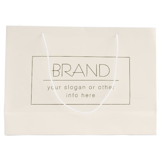 Stijlvolle bewerkbare sjabloon | Wit en donkerbrui Groot Cadeauzakje (Achterkant)