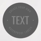 Stijlvolle bewerkbare tekst en kleuren waterdicht labels (Design 1)