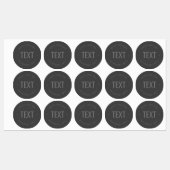 Stijlvolle bewerkbare tekst en kleuren waterdicht labels (Vel)