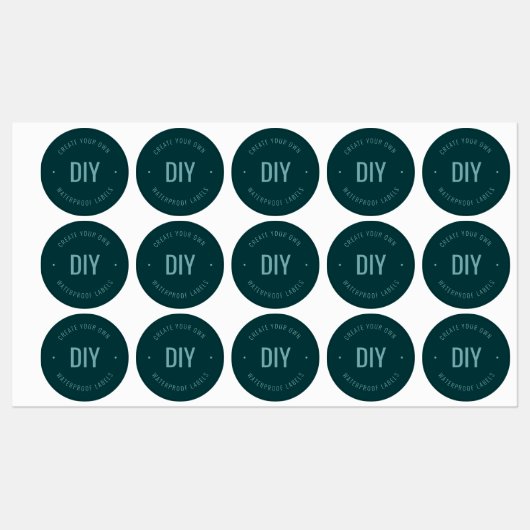 Stijlvolle bewerkbare tekst en kleuren waterdicht labels (Vel)