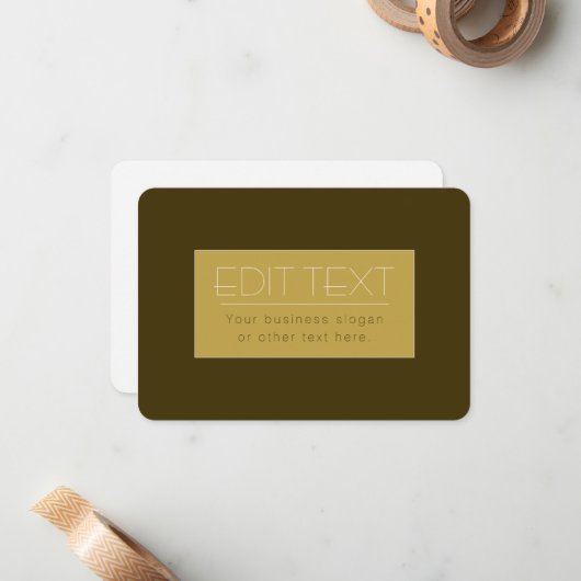 Stijlvolle bewerkbare tekst Sjabloon |  goud (Voorkant / Achterkant in situ)