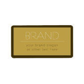 Stijlvolle bewerkbare tekst Sjabloon |  goud Etiket (Voorkant)