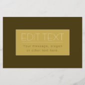 Stijlvolle bewerkbare tekst Sjabloon |  goud Flyer (Voorkant)