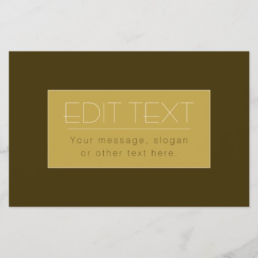 Stijlvolle bewerkbare tekst Sjabloon |  goud Flyer (Voorkant)