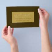 Stijlvolle bewerkbare tekst Sjabloon |  goud Flyer (Hand)