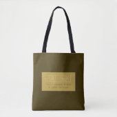 Stijlvolle bewerkbare tekst Sjabloon |  goud Tote Bag (Voorkant)