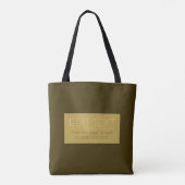 Stijlvolle bewerkbare tekst Sjabloon | goud Tote Bag (Achterkant)