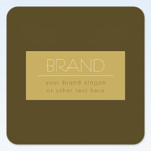 Stijlvolle bewerkbare tekst Sjabloon    goud Vierkante Sticker