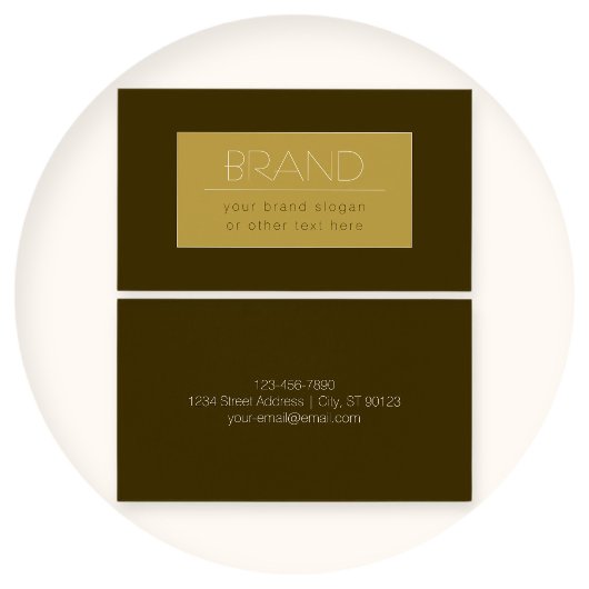 Stijlvolle bewerkbare tekst Sjabloon |  goud Visitekaartje