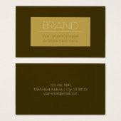 Stijlvolle bewerkbare tekst Sjabloon |  goud Visitekaartje (Voorkant /achterkant)