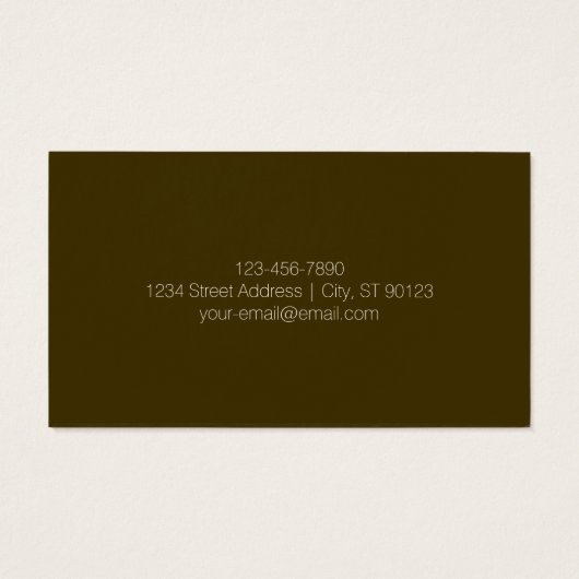 Stijlvolle bewerkbare tekst Sjabloon |  goud Visitekaartje (Achterkant)