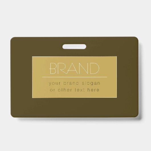 Stijlvolle bewerkbare tekstsjabloon | Vintage goud Badge (Voorzijde)