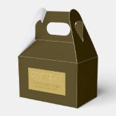 Stijlvolle bewerkbare tekstsjabloon | Vintage goud Bedankdoosjes (Achterkant)