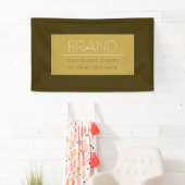Stijlvolle bewerkbare tekstsjabloon | Vintage goud Spandoek (Insitu)