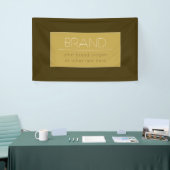 Stijlvolle bewerkbare tekstsjabloon | Vintage goud Spandoek (Beurs)