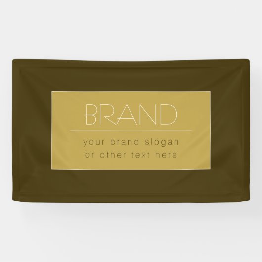 Stijlvolle bewerkbare tekstsjabloon | Vintage goud Spandoek (Horizontaal)