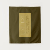 Stijlvolle bewerkbare tekstsjabloon | Vintage goud Wandkleed (Voorkant)