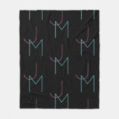 Stijlvolle bewerkbare twee moderne betegelde Initi Fleece Deken (Voorkant)