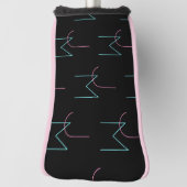 Stijlvolle bewerkbare twee moderne betegelde Initi Golfheadcover (Draai 90)