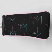 Stijlvolle bewerkbare twee moderne betegelde Initi Golfheadcover (Voorkant)