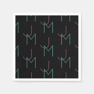 Stijlvolle bewerkbare twee moderne betegelde Initi Servet