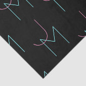 Stijlvolle bewerkbare twee moderne betegelde Initi Tissuepapier (Detail)