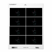 Stijlvolle bewerkbare twee moderne uitziende initi etiket (Full Sheet)