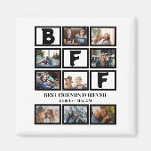 Stijlvolle BFF Best Friends Forever 9 Photo Collag Magneet (Voorkant)
