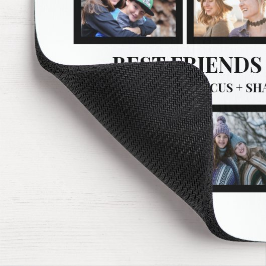 Stijlvolle BFF Best Friends Forever 9 Photo Collag Muismat (Hoek)