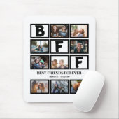 Stijlvolle BFF Best Friends Forever 9 Photo Collag Muismat (Met muis)