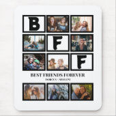 Stijlvolle BFF Best Friends Forever 9 Photo Collag Muismat (Voorkant)