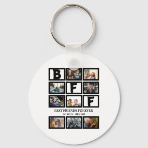 Stijlvolle BFF Best Friends Forever 9 Photo Collag Sleutelhanger