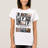 Stijlvolle BFF Best Friends Forever 9 Photo Collag T-shirt (Voorkant)